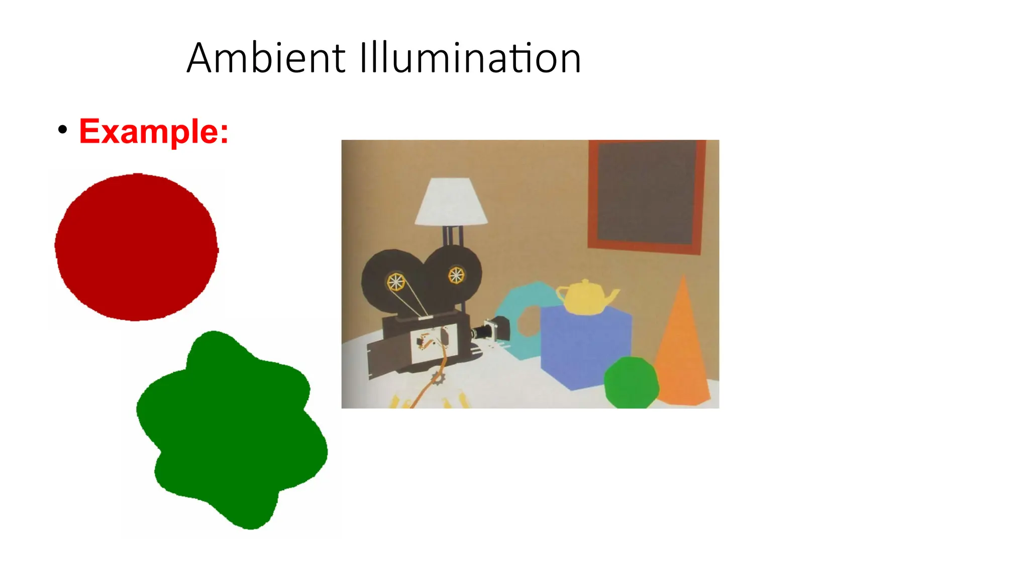 Ambient Illumination
• Example:
 