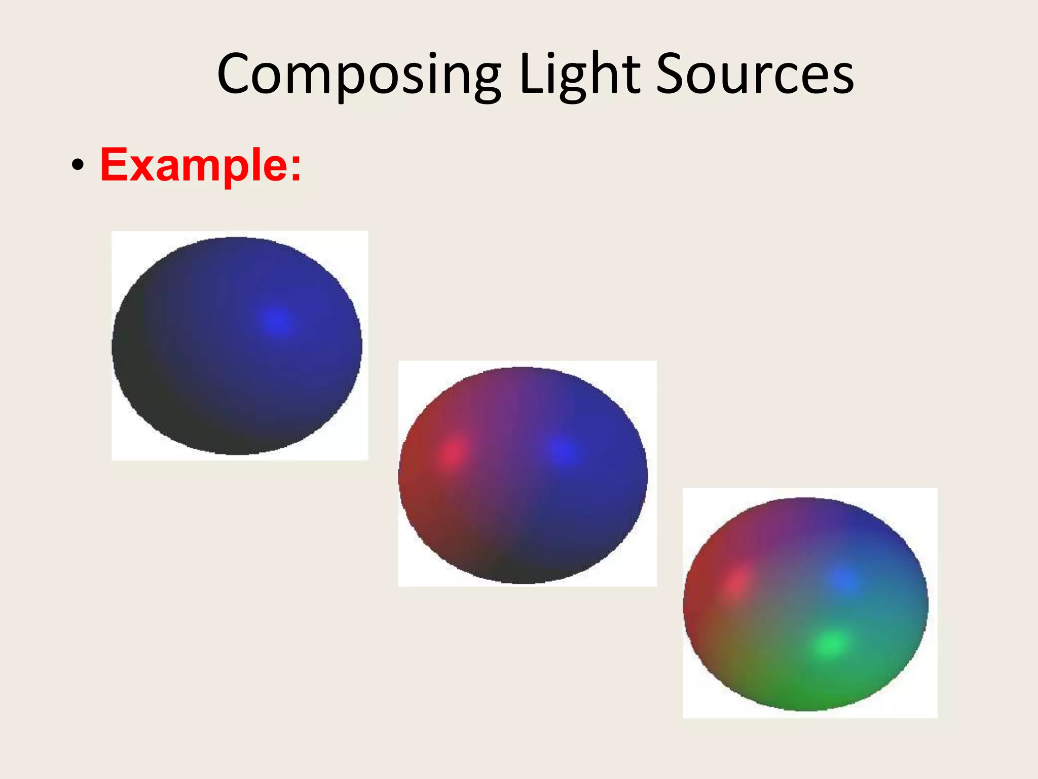 Composing Light Sources
• Example:
 