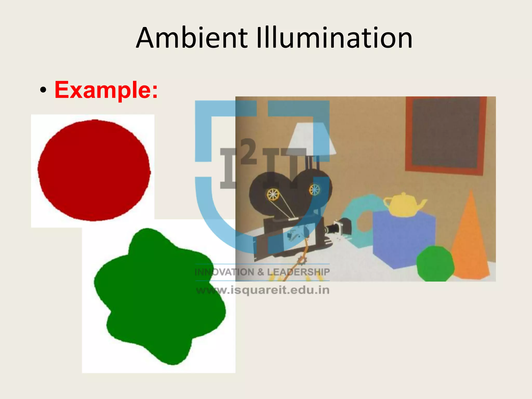 Ambient Illumination
• Example:
 