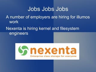 Signficant innovativations in the pipe illumos as the “upstream” for Solaris? 