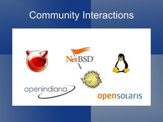 illumos Components Illumos-gate is just ON Focused on “Core Foundation Blocks” 