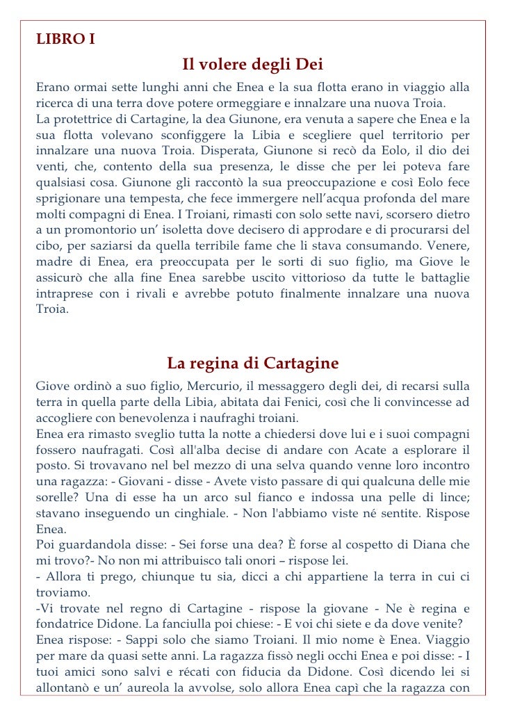 Il Viaggio Di Enea Riassunto Breve