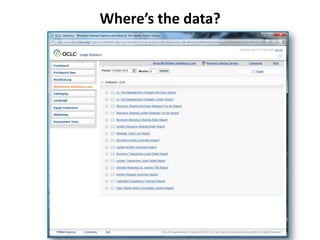 Where’s the data?
 