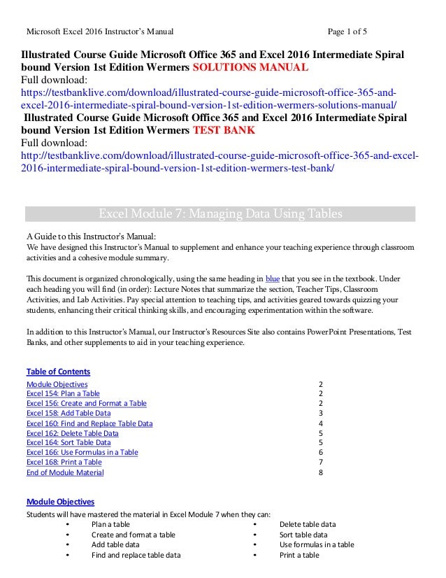 Illustrated course guide microsoft office 365 excel 2016 intermediate… Illustrated course guide microsoft office 365 excel 2016 intermediate…