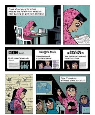 Illustrated malala yousafzai