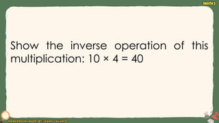 Verilog Multiplication Inverse Understanding Multiplication and Division as Inverse Operations for ...
