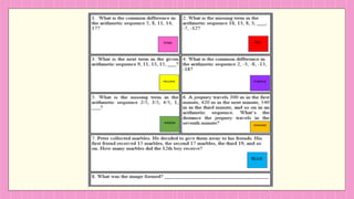 Illustrating Arithmetic-Sequence sample for students | PPTX