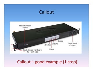 Callout




Callout – good example (1 step)
 