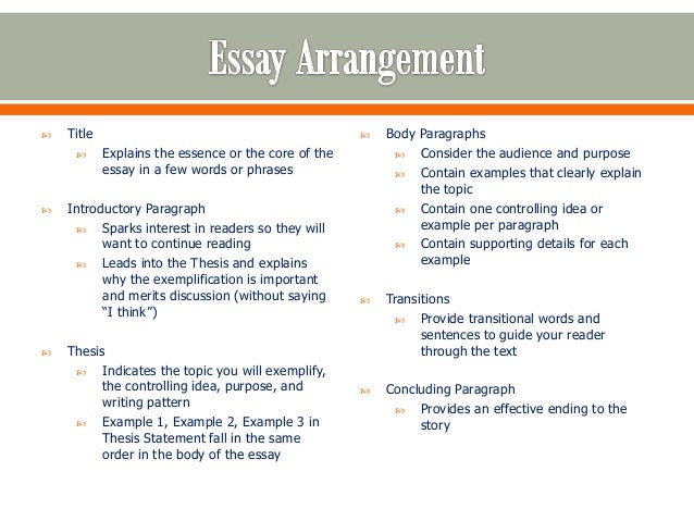 how to write an exemplification essay articles