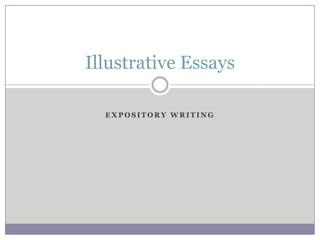Illustrative Essay