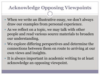 examples of opposing viewpoints