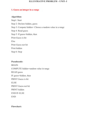 Illustrative problems for python programming- Unit 1.docx
