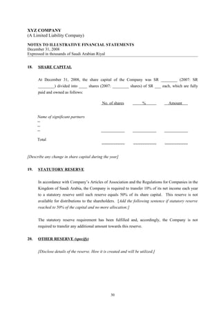 Picture of Illustrative socpa financial statements template limited liability co ...