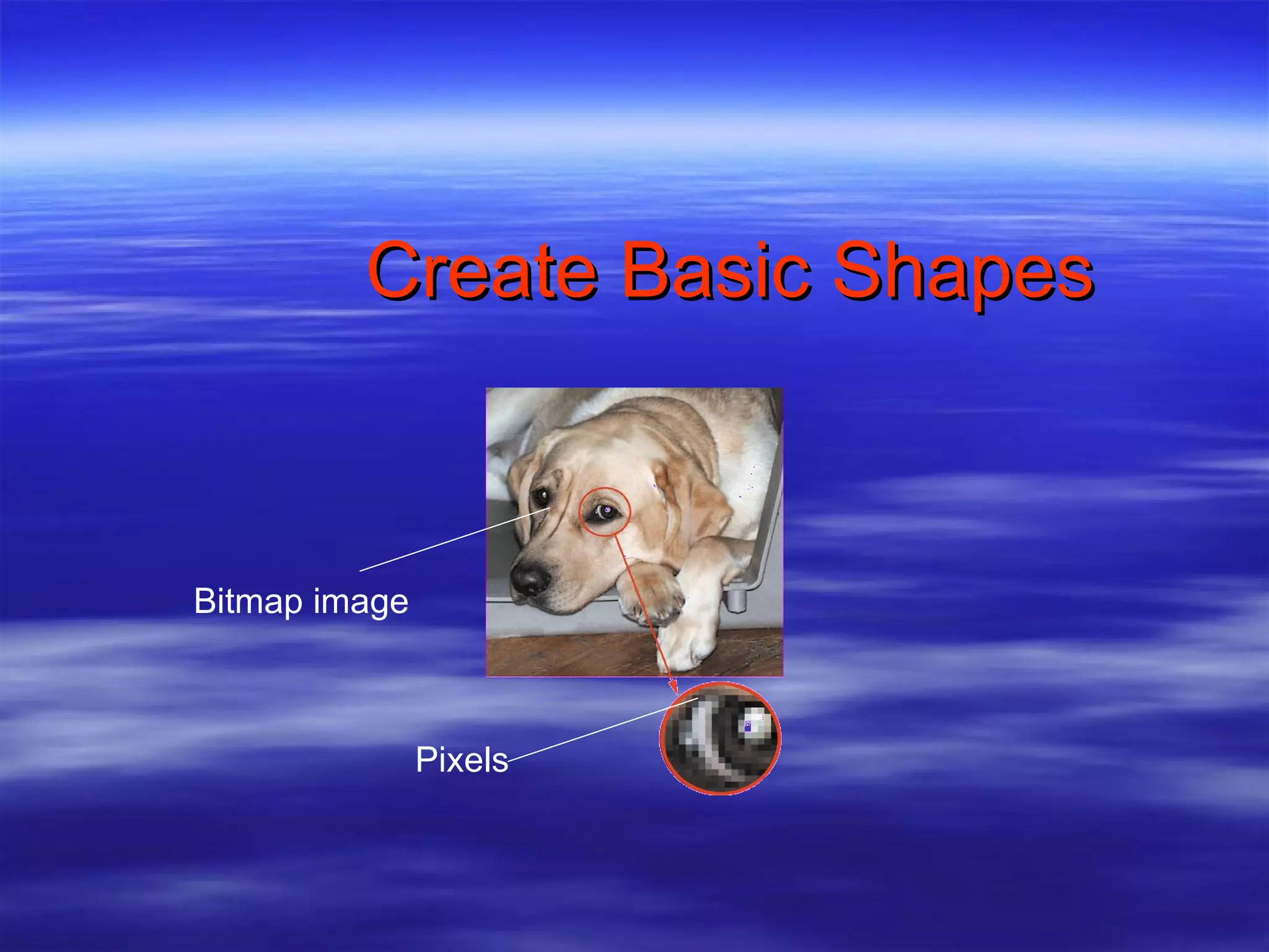 Create Basic Shapes Bitmap image Pixels 