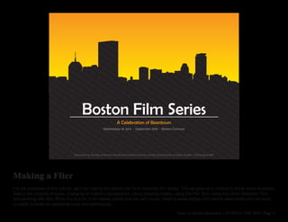 Intro to Adobe Illustrator | DUSPViz | Fall 2016 | Page 9
Making a Flier
For the purposes of this tutorial, we’ll be making the above flier for a (fictional) film series. This will give us a chance to cover some Illustrator
basics like creating shapes, changing an object’s appearance, using clipping masks, using the Pen Tool, using the Direct Selection Tool,
and working with text. While this is a lot, it still leaves plenty that we can’t cover. Head to www.adobe.com and/or www.lynda.com for more
in-depth tutorials on additional tools and techniques.
ON
BOSTON
BOSTON
BOSTON
BOSTON
BOSTON
BOSTON
BOSTON
BOSTON
BOSTON
BOSTON
BOSTON
B
OSTON
BOSTON
BOSTON
BOSTON
BOSTON
BOSTON
BOSTON
BOSTON
BOSTON
BOSTON
BOSTON
BOSTON
BO
N
BOSTON
BOSTON
BOSTON
BOSTON
BOSTON
BOSTON
BOSTON
BOSTON
BOSTON
BOSTON
BOSTON
BOSTON
BOST
STON
BOSTON
BOSTON
BOSTON
BOSTON
BOSTON
BOSTON
BOSTON
BOSTON
BOSTON
BOSTON
BOSTON
BOSTON
BOSTO
BOSTON
BOSTON
BOSTON
BOSTON
BOSTON
BOSTON
BOSTON
BOSTON
BOSTON
BOSTON
BOSTON
BOSTON
BOSTON
BOSTON
TON
BOSTON
BOSTON
BOSTON
BOSTON
BOSTON
BOSTON
BOSTON
BOSTON
BOSTON
BOSTON
BOSTON
BOSTON
BOSTON
BOSTON
B
BOSTON
BOSTON
BOSTON
BOSTON
BOSTON
BOSTON
BOSTON
BOSTON
BOSTON
BOSTON
BOSTON
BOSTON
BOSTON
BOSTON
BOSTON
BO
ON
BOSTON
BOSTON
BOSTON
BOSTON
BOSTON
BOSTON
BOSTON
BOSTON
BOSTON
BOSTON
BOSTON
BOSTON
BOSTON
BOSTON
BOSTON
BOS
BOSTON
BOSTON
BOSTON
BOSTON
BOSTON
BOSTON
BOSTON
BOSTON
BOSTON
BOSTON
BOSTON
BOSTON
BOSTON
BOSTON
BOSTON
BOSTON
BOSTO
BOSTON
BOSTON
BOSTON
BOSTON
BOSTON
BOSTON
BOSTON
BOSTON
BOSTON
BOSTON
BOSTON
BOSTON
BOSTON
BOSTON
BOSTON
BOSTON
BOSTON
BOSTON
BOSTON
BOSTON
BOSTON
BOSTON
BOSTON
BOSTON
BOSTON
BOSTON
BOSTON
BOSTON
BOSTON
BOSTON
BOSTON
BOSTON
BOSTON
BOSTON
BOSTON
BOSTON
BOSTON
BOSTON
BOSTON
BOSTON
BOSTON
BOSTON
BOSTON
BOSTON
BOSTON
BOSTON
BOSTON
BOSTON
BOSTON
BOSTON
BOSTON
BOSTON
BOSTON
BOSTON
BOSTON
BOSTON
BOSTON
BOSTON
BOSTON
BOSTON
BOSTON
BOSTON
BOSTON
BOSTON
BOSTON
BOSTON
BOSTON
BOSTON
BOSTON
BOSTON
BOSTON
BOSTON
BOSTON
BOSTON
BOSTON
BOSTON
BOSTON
BOSTON
BOSTON
BOSTON
BOSTON
BOSTON
BOSTON
BOSTON
BOSTON
BOSTON
BOSTON
BOSTON
BOSTON
BOSTON
BOSTON
BOSTON
BOSTON
BOSTON
BOSTON
BOSTON
BOSTON
BOSTON
BOSTON
BOSTON
BOSTON
BOSTON
BOSTON
BOSTON
BOSTON
BOSTON
BOSTON
BOSTON
BOSTON
BOSTON
BOSTON
BOSTON
BOSTON
BOSTON
BOSTON
BOSTON
BOSTON
BOSTON
BOSTON
BOSTON
BOSTON
BOSTON
BOSTON
BOSTON
BOSTON
BOSTON
BOSTON
BOSTON
BOSTON
BOSTON
BOSTON
BOSTON
BOSTON
BOSTON
BOSTON
BOSTON
BOSTON
BOSTON
BOSTON
BOSTON
BOSTON
BOSTON
BOSTON
BOSTON
BOSTON
BOSTON
BOSTON
BOSTON
BOSTON
BOSTON
BOSTON
BOSTON
BOSTON
BOSTON
BOSTON
BOSTON
BOSTON
BOSTON
BOSTON
BOSTON
BOSTON
BOSTON
BOSTON
BOSTON
BOSTON
BOSTON
BOSTON
BOSTON
BOSTON
BOSTON
BOSTON
BOSTON
BOSTON
BOSTON
BOSTON
BOSTON
BOSTON
BOSTON
BOSTON
BOSTON
BOSTON
BOSTON
BOSTON
BOSTON
BOSTON
BOSTON
BOSTON
BOSTON
BOSTON
BOSTON
BOSTON
BOSTON
BOSTON
BOSTON
BOSTON
BOSTON
BOSTON
BOSTON
BOSTON
BOSTON
BOSTON
BOSTON
BOSTON
BOSTON
BOSTON
BOSTON
BOSTON
BOSTON
BOSTON
BOSTON
BOSTON
BOSTON
BOSTON
BOSTON
BOSTON
BOSTON
BOSTON
BOSTON
BOSTON
BOSTON
BOSTON
BOSTON
BOSTON
BOSTON
BOSTON
BOSTON
BOSTON
BOSTON
BOSTON
BOSTON
BOSTON
BOSTON
BOSTON
BOSTON
BOSTON
BOSTON
BOSTON
BOSTON
BOSTON
BOSTON
BOSTON
BOSTON
BOSTON
BOSTON
BOSTON
BOSTON
BOSTON
BOSTON
BOSTON
BOSTON
BOSTON
BOSTON
BOSTON
BOSTON
BOST
OSTON
BOSTON
BOSTON
BOSTON
BOSTON
BOSTON
BOSTON
BOSTON
BOSTON
BOSTON
BOSTON
BOSTON
BOSTON
BOSTON
BOSTON
BOSTON
B
STON
BOSTON
BOSTON
BOSTON
BOSTON
BOSTON
BOSTON
BOSTON
BOSTON
BOSTON
BOSTON
BOSTON
BOSTON
BOSTON
BOSTON
BOST
ON
BOSTON
BOSTON
BOSTON
BOSTON
BOSTON
BOSTON
BOSTON
BOSTON
BOSTON
BOSTON
BOSTON
BOSTON
BOSTON
BOSTON
B
N
BOSTON
BOSTON
BOSTON
BOSTON
BOSTON
BOSTON
BOSTON
BOSTON
BOSTON
BOSTON
BOSTON
BOSTON
BOSTON
BOSTO
BOSTON
BOSTON
BOSTON
BOSTON
BOSTON
BOSTON
BOSTON
BOSTON
BOSTON
BOSTON
BOSTON
BOSTON
BOSTON
BO
OSTON
BOSTON
BOSTON
BOSTON
BOSTON
BOSTON
BOSTON
BOSTON
BOSTON
BOSTON
BOSTON
BOSTON
BOSTON
STON
BOSTON
BOSTON
BOSTON
BOSTON
BOSTON
BOSTON
BOSTON
BOSTON
BOSTON
BOSTON
BOSTON
BO
TON
BOSTON
BOSTON
BOSTON
BOSTON
BOSTON
BOSTON
BOSTON
BOSTON
BOSTON
BOSTON
BOSTON
ON
BOSTON
BOSTON
BOSTON
BOSTON
BOSTON
BOSTON
BOSTON
BOSTON
BOSTON
BOSTON
BOS
BOSTON
BOSTON
BOSTON
BOSTON
BOSTON
BOSTON
BOSTON
BOSTON
BOSTON
BOSTON
Sponsored by the City of Boston, the Boston Cultural Council, and the Department of Urban Studies + Planning at MIT
Wednesdays at 7pm · September 2016 · Boston Common
A Celebration of Beantown
Boston Film Series
 