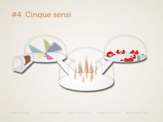 Project Work: illy Brand Managament Autori: Avarista, Brivio, Gangitano, Labbozzetta, Mittempergher, Scotti
#4 Cinque sensi
 
