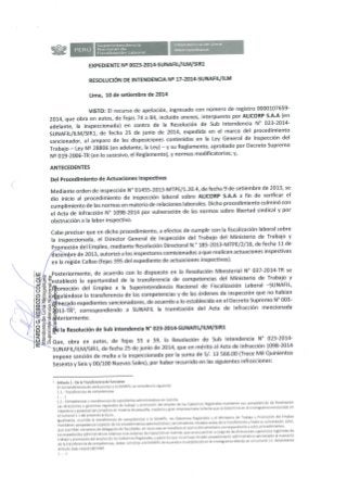 SUNAFIL - ILM - RI N° 017-2014 - Alicorp SA - El empleador se encuentran obligados a otorgar licencias sindicales