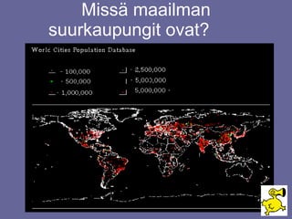 Missä maailman suurkaupungit ovat?  