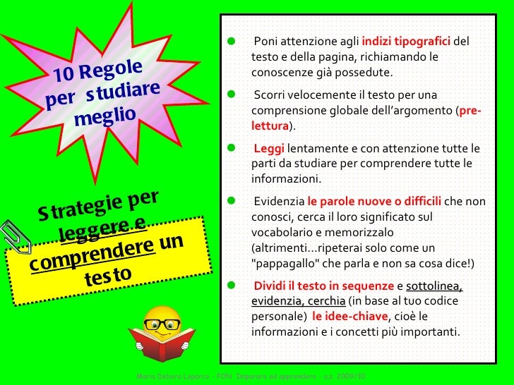 Il metodo di studio