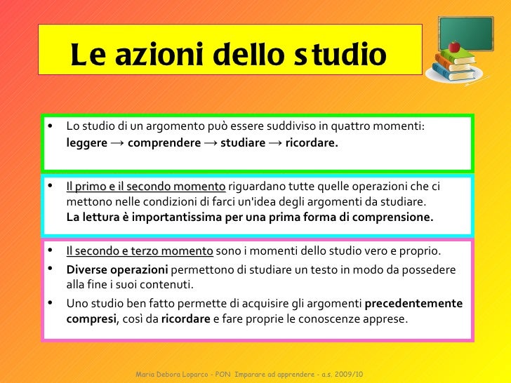 Il metodo di studio