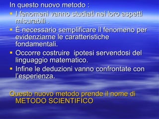 Il metodo scientifico