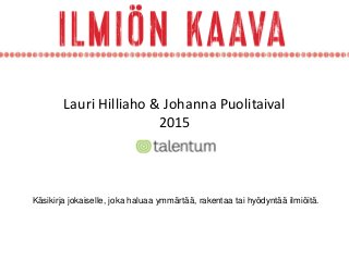 Lauri Hilliaho & Johanna Puolitaival
2015
Käsikirja jokaiselle, joka haluaa ymmärtää, rakentaa tai hyödyntää ilmiöitä.
 
