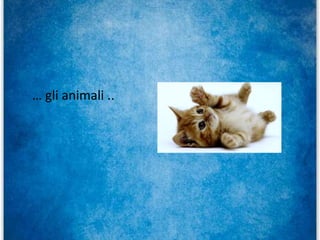 … gli animali ..
 