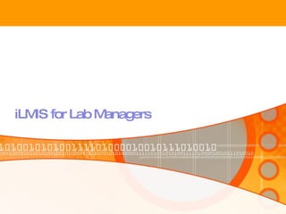 iLMIS for Lab Managers 