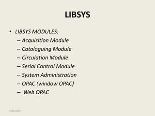 Integrated Library Management System to Resource Discovery : Recent ...