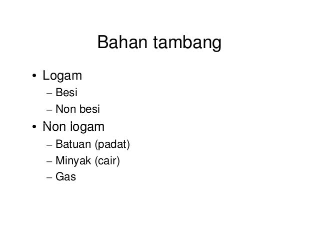 Pengertian Barang Tambang Dan Macam Macamnya Berpendidikan Com
