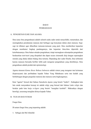 Ilmu dan agama
