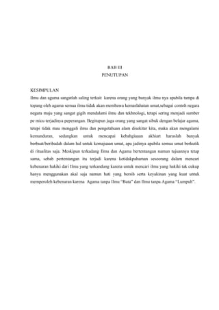 Ilmu dan agama