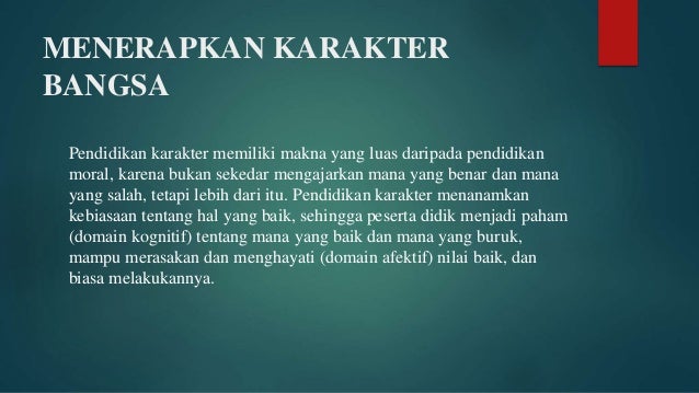 Ilmu dan pembangunan karakter bangsa