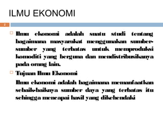 Ilmu Ekonomi Ekonomi Kesehatan I