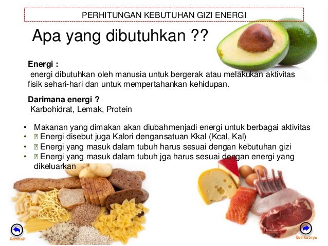 Kebutuhan tubuh akan berbagai zat makanan dan Gizi seimbang