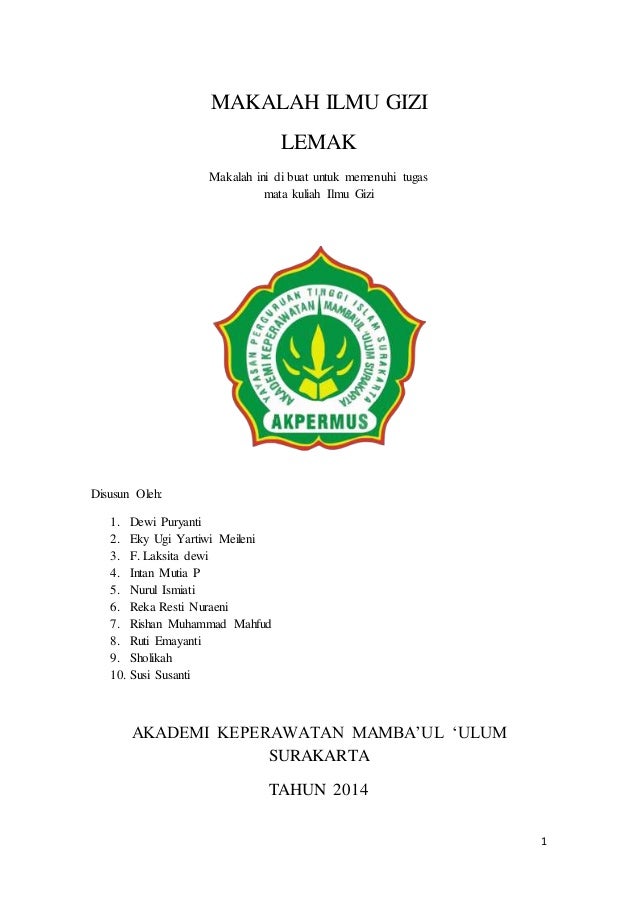 Ilmu Gizi Lemak