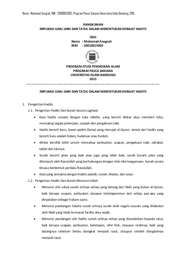 Contoh Hadits Masyhur Muqayyad - Nusagates