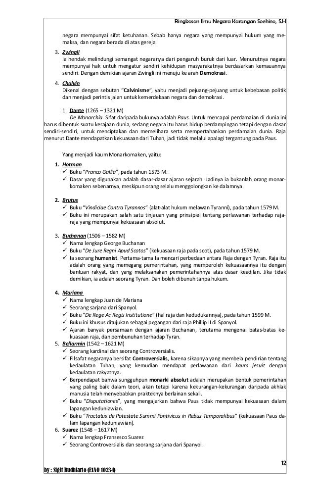 Resume Buku Ilmu Negara Karangan Soehino
