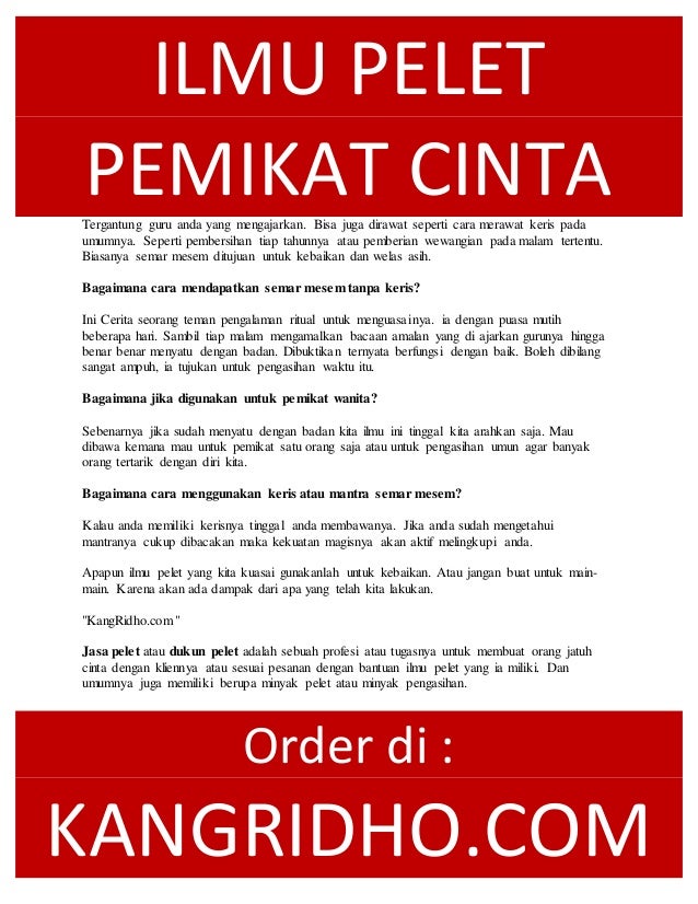 7 Minyak Pelet Ampuh Terbukti 100 Sekali Oles Luluh Rahasia