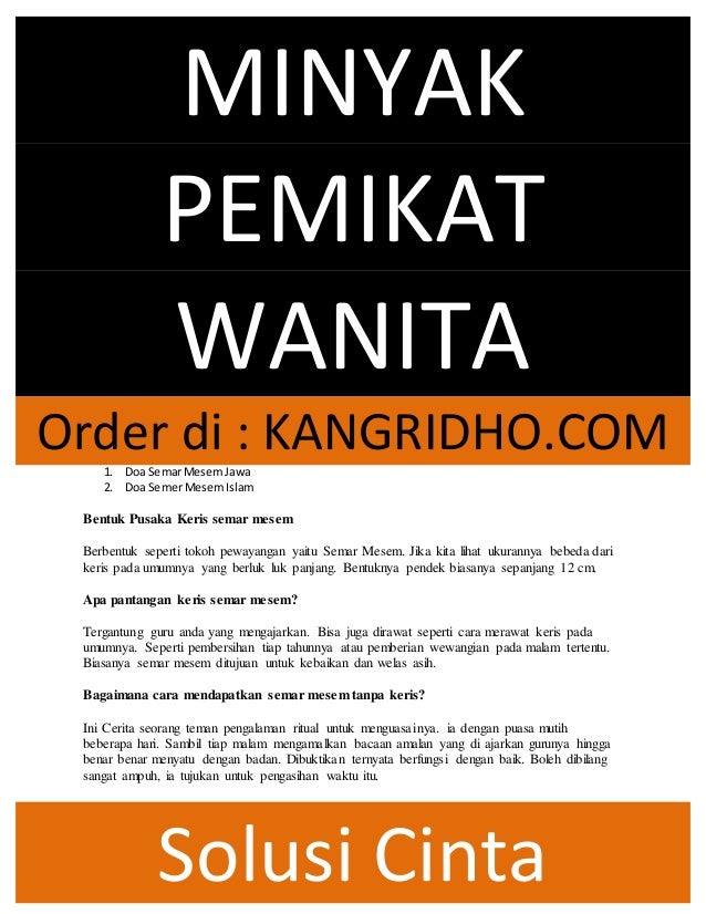 Jasa Pelet Ini Minyak Pengasihan Yang Sering Digunakan Mbah Dukun