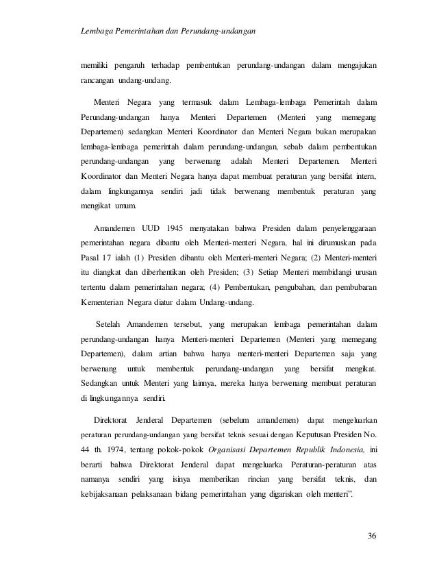 Lembaga Pemerintahan Dan Perundang Undangan