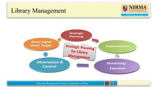 Library Resources Centre, Institute of lawLibrary Resources Centre, Institute of law
Library Management
 