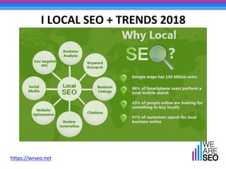 I	LOCAL	SEO	+	TRENDS	2018	
https://wrseo.net		
 