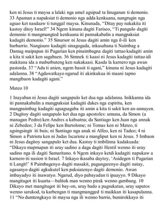 Ilocano bible new testament | DOCX