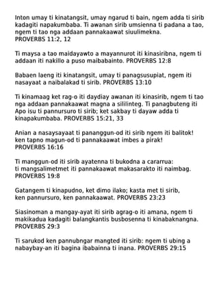 Ilocano True Wisdom Tract