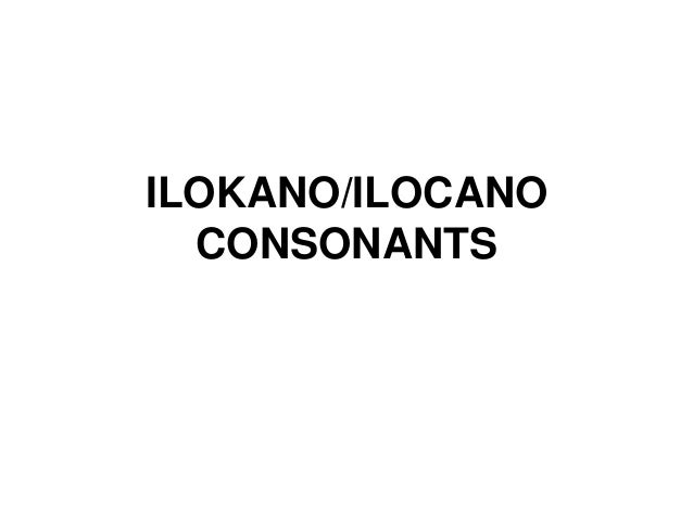 Ilokano Consonants