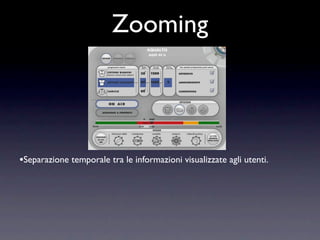 Zooming



•Separazione temporale tra le informazioni visualizzate agli utenti.
 