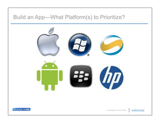 Build an App—What Platform(s) to Prioritize?




                                    © 2011 WEBTRENDS INC. ALL RIGHTS RESERVED.
 