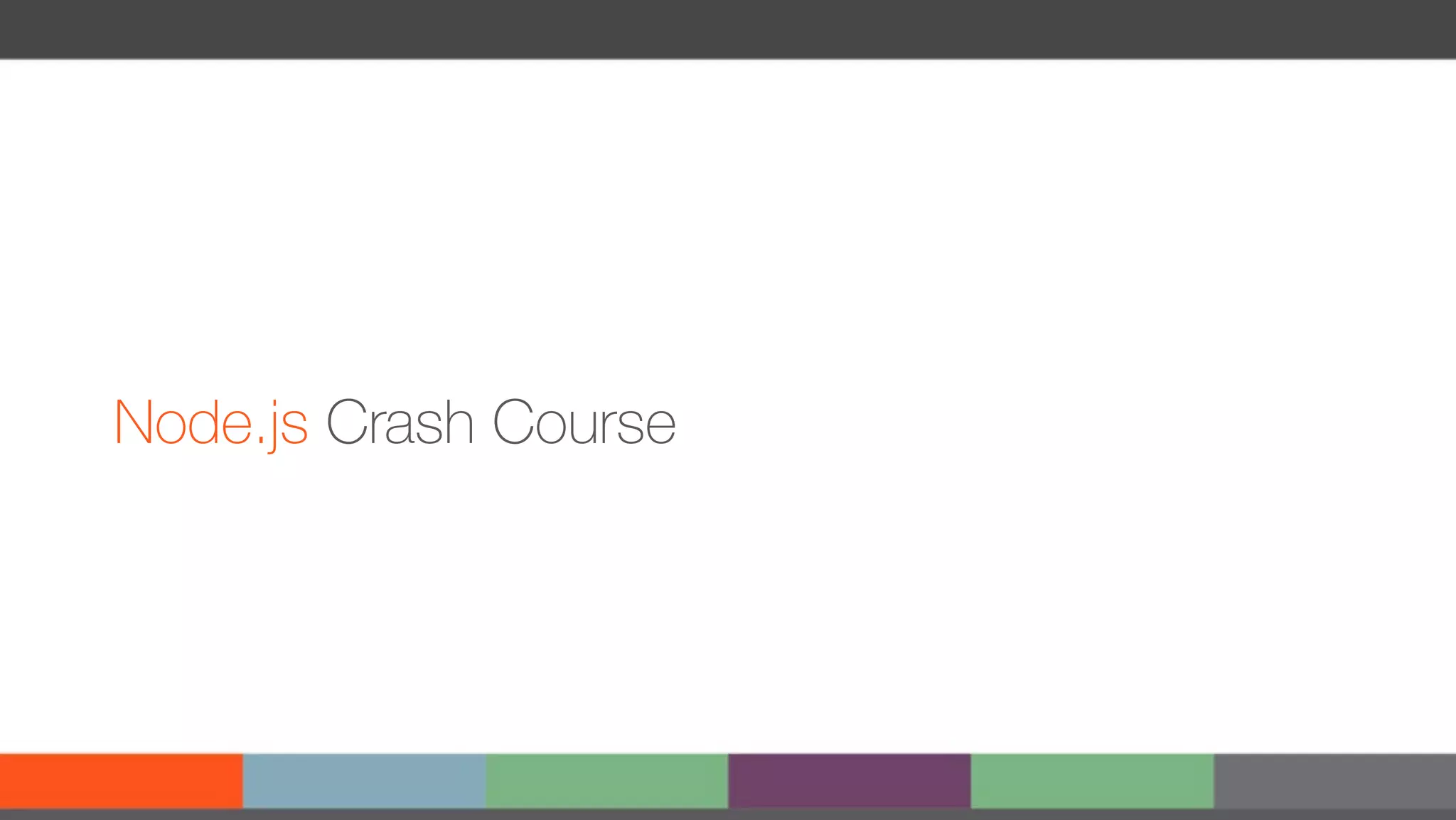 Node.js Crash Course 