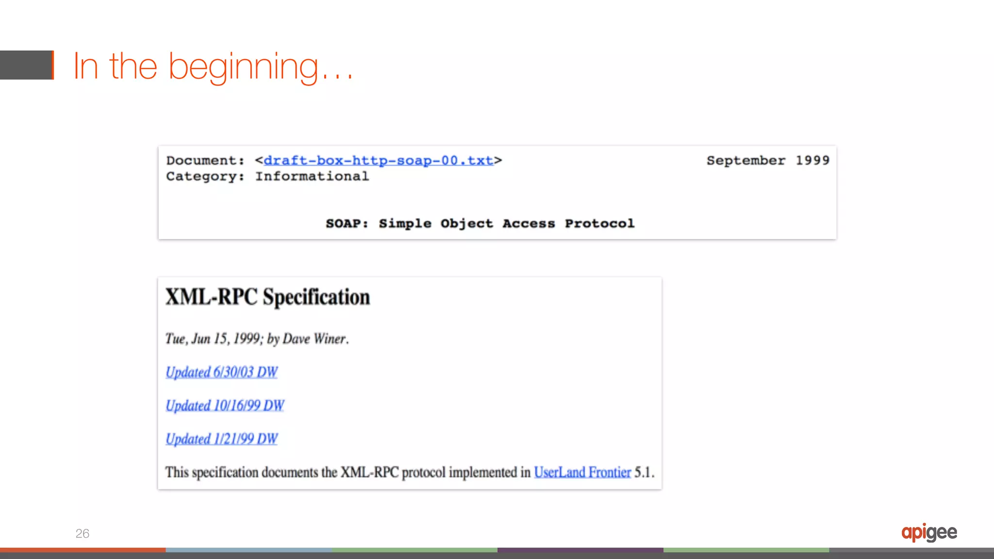 In the beginning… 26 